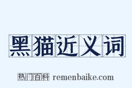 黑猫近义词是什么意思的图片